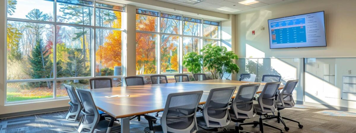 a modern, inviting therapy room in new hampshire, featuring a large conference table surrounded by comfortable chairs, with charts on the walls comparing addiction treatment costs, while sunlight filters through large windows, reflecting a sense of hope and recovery. a modern, inviting therapy room in new hampshire, featuring a large conference table surrounded by comfortable chairs, with charts on the walls comparing addiction treatment costs, while sunlight filters through large windows, reflecting a sense of hope and recovery.