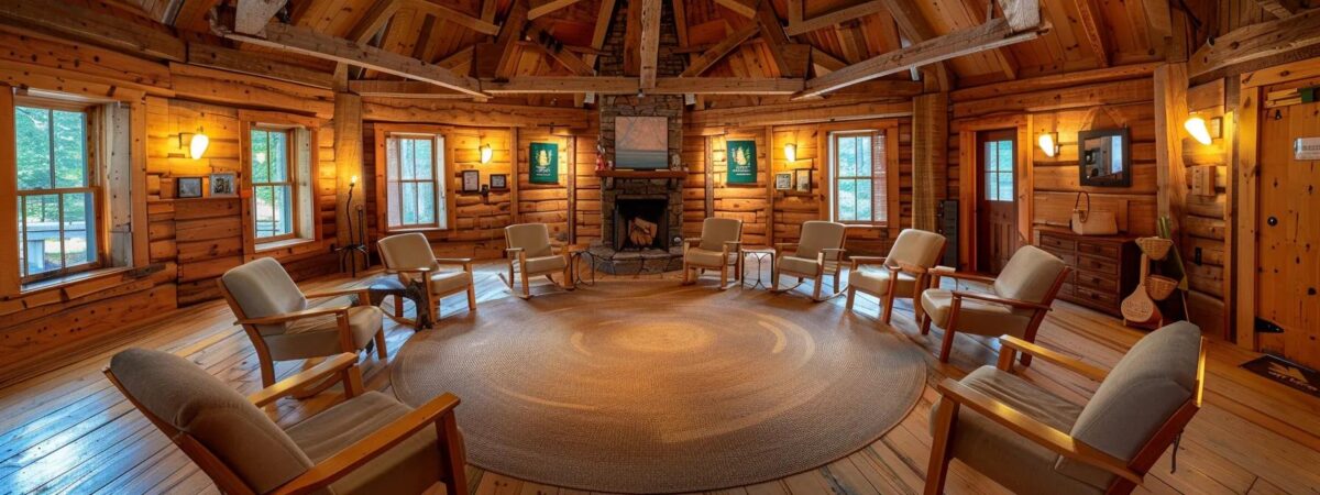 a warm, inviting therapy room in a rustic new hampshire cabin, featuring a circular arrangement of comfortable chairs, where individuals engage in heartfelt discussions about nutrition and physical resilience, illuminated by soft, ambient lighting that enhances the atmosphere of support and healing. a warm, inviting therapy room in a rustic new hampshire cabin, featuring a circular arrangement of comfortable chairs, where individuals engage in heartfelt discussions about nutrition and physical resilience, illuminated by soft, ambient lighting that enhances the atmosphere of support and healing.